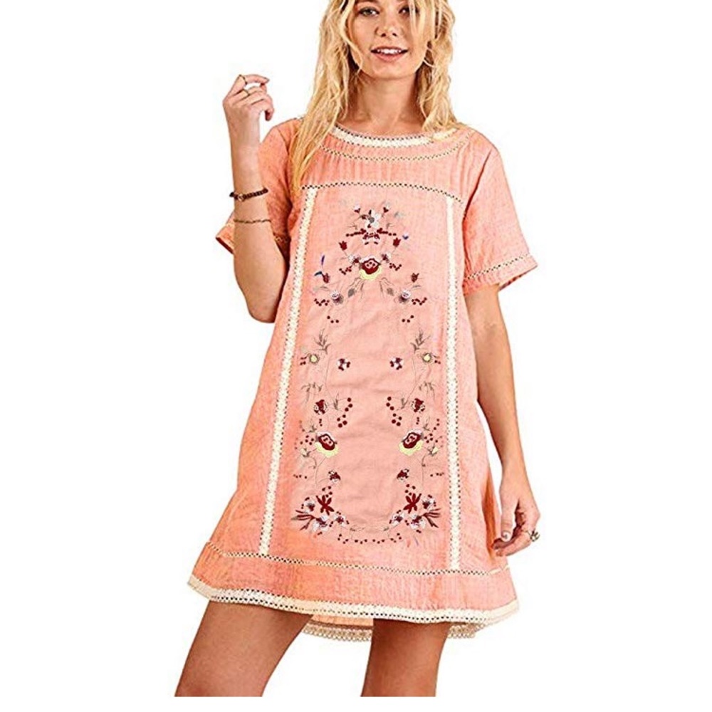 UMGEE BOHEMIAN EMBROIDERED DRESS